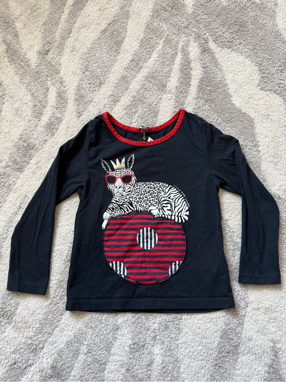 Little Marc Jacobs blue crown animal long sleeve shirt size 3T 94